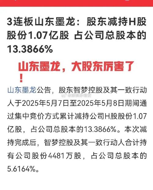 山东墨龙摘帽后股价连拉，二股东两日减持超 1.07 亿股