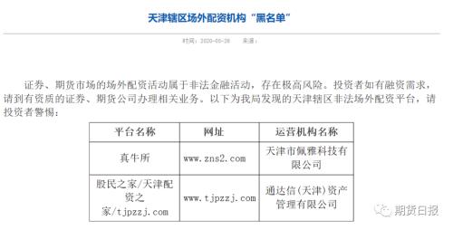 场外配资风险警示_场外配资_各地证监局黑名单