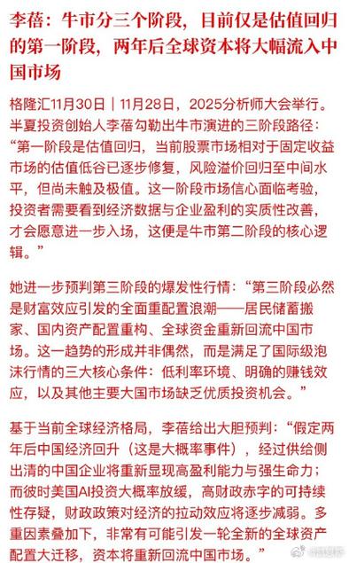 李蓓沪深300预测_中国股市大牛市_股票牛市什么时候开始的