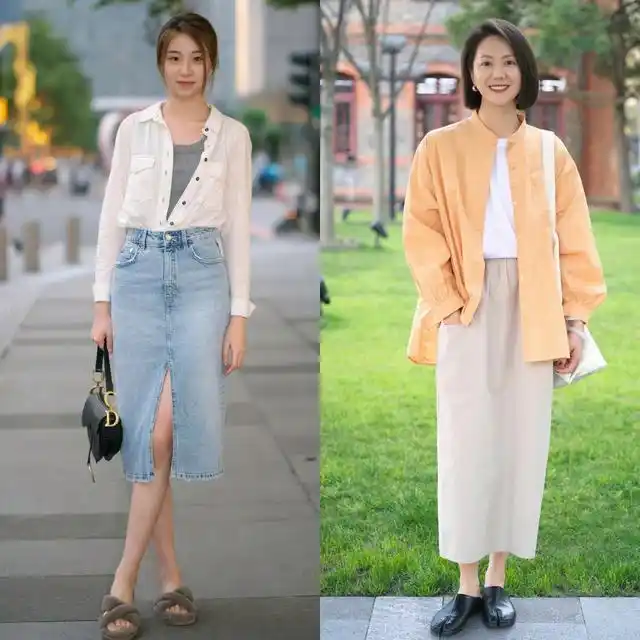 截短款上衣街拍趋势_杭州中年女性穿搭_短款上衣春季搭配