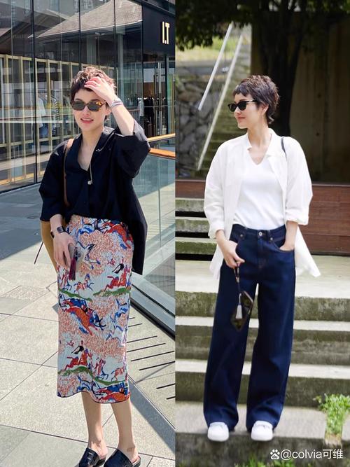 杭州中年女性穿搭_截短款上衣街拍趋势_短款上衣春季搭配
